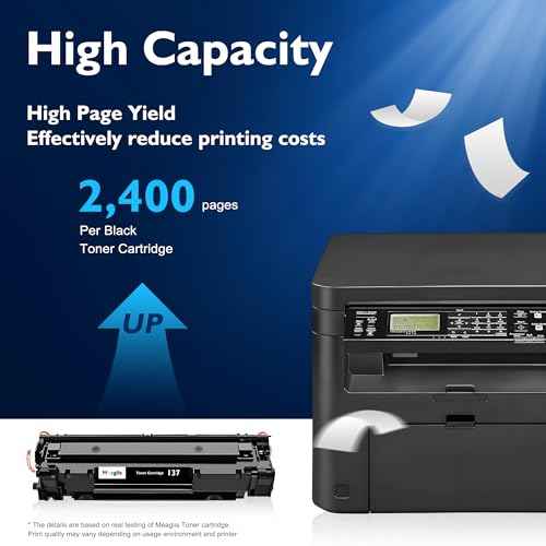 Compatible 137 Toner Cartridge Replacement for Canon 137 Black Toner Cartridge CRG137 for ImageCLASS D570 MF236n MF232w MF227dw MF242dw MF244dw MF247dw MF212w MF217w MF216n Printer (4 Pack)