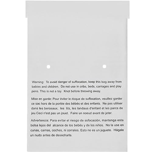 EcoSwift 19x24 Self-SeSeal Clear Poly Bags with Suffocation Warning, 1.5 Mil, 20 Count