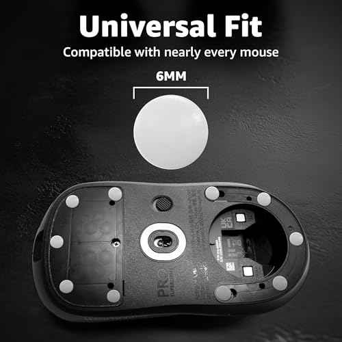 Hystar¢ç Aero Glides | 40 Dot Mouse Skates for Glass Mousepad | High-Density PTFE | Rounded and Polished for Quiet Use