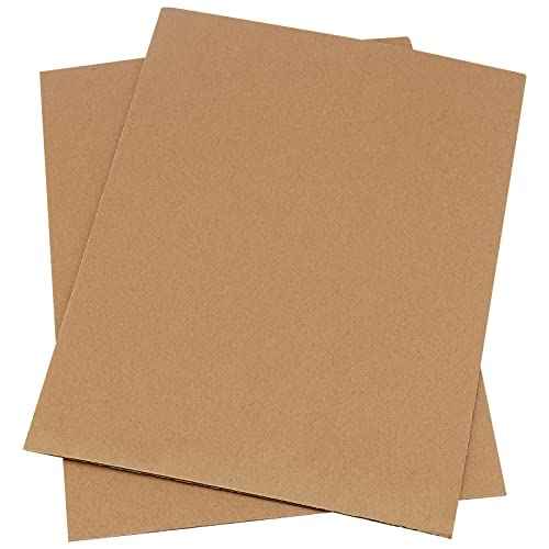100 Pack 12 x 9 Inch Corrugated Cardboard Sheets, 2mm Thick Corrugated Cardboard Filler Inserts Flat Kraft Cardboard Sheets For Shipping, Mailing, Crafts