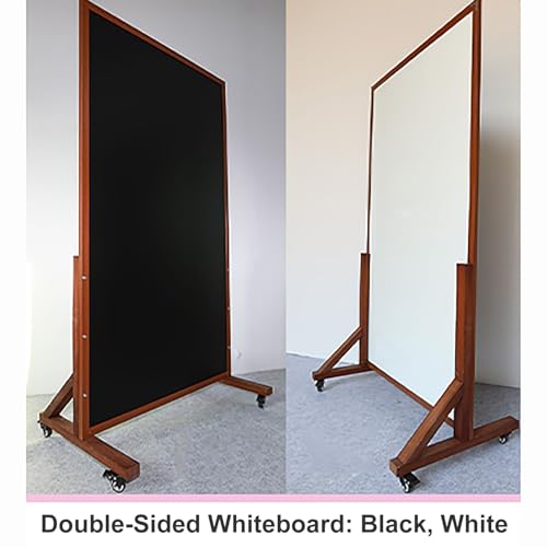 TRUNXUCL Double Sided Magnetic Whiteboard on Wheels - Natural 60x90cm/24x35in