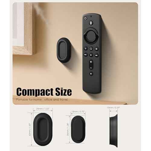 Nearockle 5 Pack Magnetic Remote Control Holder Wall Mount, Upgraded Silicone Remote Control Organizer Strong Adhesive TV Remote Charger Holder Caddy Back of TV (Black)