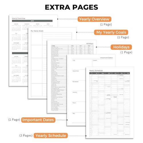 AHGXG Academic Planner 2026-2027, July 2026 - June 2027, 5.7 x 8.3 Inch Portable Organizer