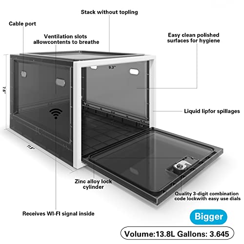 Large Capacity Medication Lock Box, Fridge Box for Medicine Safe,