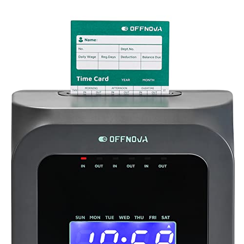 OFFNOVA Thermal Employee Time Cards 50 Pack - Monthly Double-Sided Punch Cards for Office Time Clock