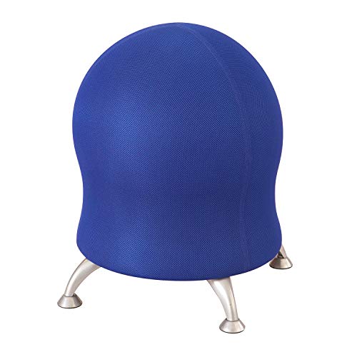 Safco Zenergy Ball Chair for Active Seating – Inflatable Anti-Burst Office Chair, Blue
