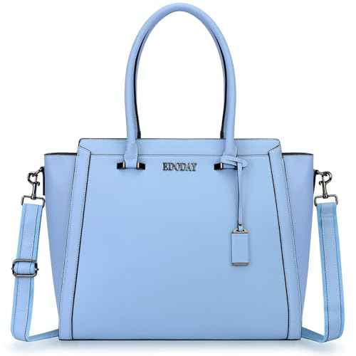 Stylish 15.6 Inch Laptop Tote Bag for Women - Travel Computer Handbag with Long Shoulder Strap
