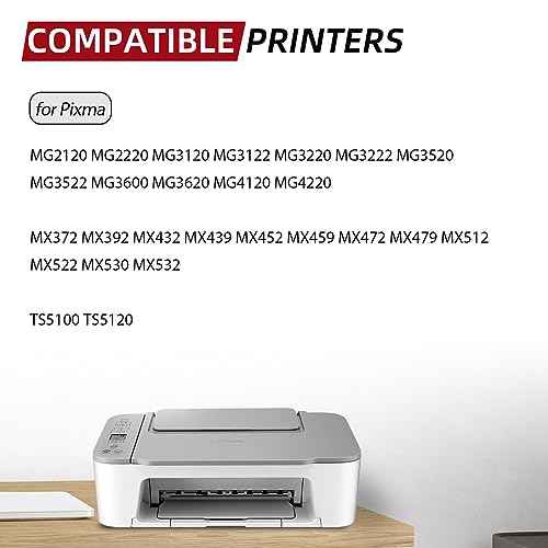 PG-240 XL/CL-241 XL Ink Cartridges Compatible for Canon 240XL 241XL Combo Pack for Canon PIXMA MG3620 MG3600 MG3520 TS5120 MG2120 MX472 MX452 MX512 MX532 Printer (1 Black,1 Color)