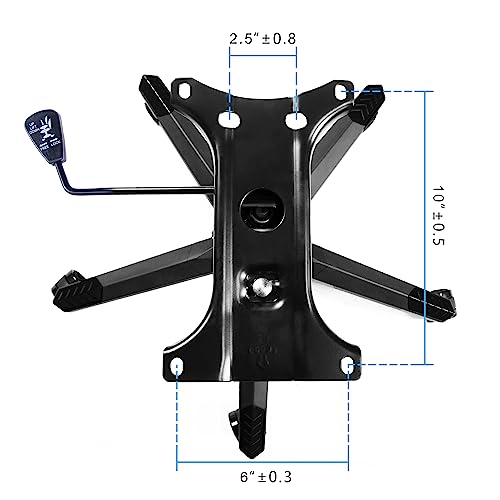 Frassie 28" Gaming Chair Base Replacement Set with Plate, Cylinder & Wheels - Black