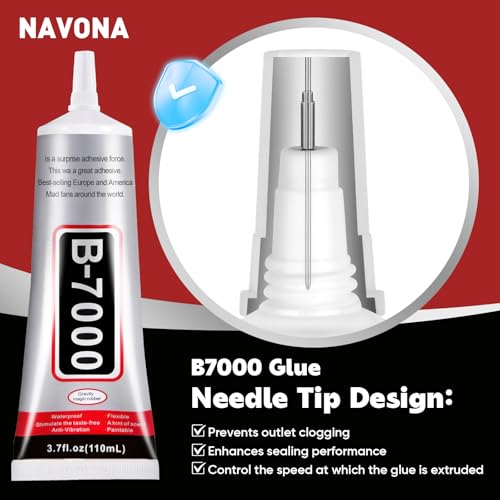 Navona 4 Pack 110ml B7000 Clear Rhinestone Glue for Jewelry Making & Crafts (Variation: THIS LISTING 4)