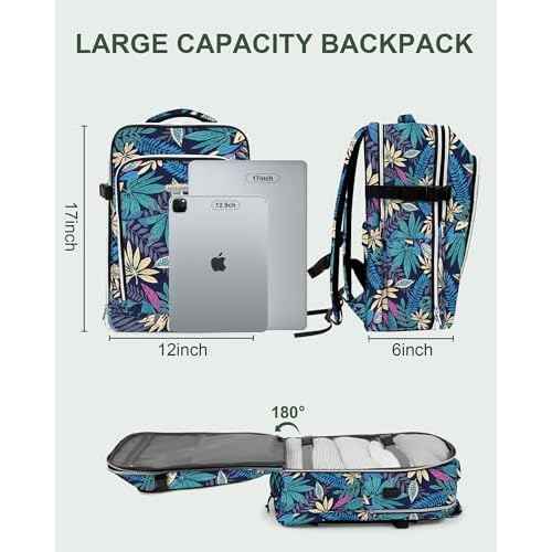 Personal Item Travel Carry On Luggage Backpack for Women Men Flight Approved Casual Weekender Laptop Bag for College Business Outdoors Hiking Water Resistant Lightweight Daypack with USB Charging Port