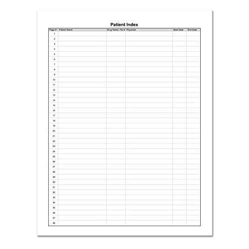 BookFactory Patient Narcotics Log Book/Controlled Substance LogBook/Individual Patient's Narcotic Record Register - 120 pg - 8.5 x 11, Red Cover, Hardbound (Made in USA)