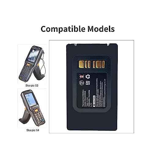 5200mAh Replacement Battery for Datalogic Skorpio X3 Skorpio X4 Barcode Scanner Battery, BT-0016 94ACC0046 94ACC0048 BT-0015
