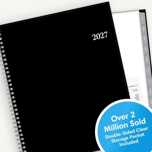 Enterprise Blue Sky 2027 Weekly & Monthly Planner Calendar 8.5x11 - Professional Organizer