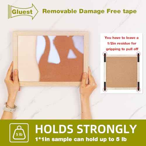 Double Sided Tape Heavy Duty, 1IN x 16.5FT Removeable Mounting Tape, No Damage Wall Tape Damage Free Picture Hanging Strips, Strong Adhesive Strips Foam Tape for Poster Art Craft Home Office Decor