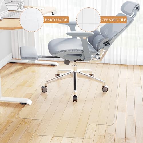 KMAT 36x48 Hard Floor Chair Mat with Lip, Easy Glide Office Desk Floor Protector