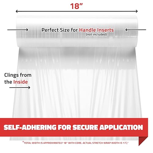 Simply Cool 4 Pack Clear 18-Inch 80 Gauge Stretch Wrap for Packing & Moving