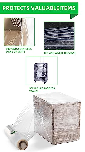 YXX-TECH Heavy Duty Shrink Wrap Rolls 18in x 1500ft - 4 Pack, Clear Industrial Pallet Wrap