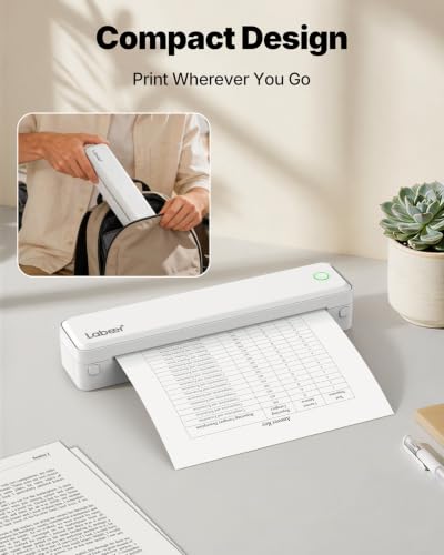 Labeer Wireless Bluetooth Thermal Printer Inkless Portable Office & Business