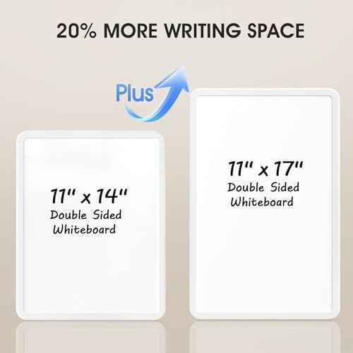 MaxGear Weekly Calendar White Board for Wall, 11"x 17" Double-Sided Magnetic Dry Erase Board, Includes a Black Dry Erase Marker, Portable Whiteboard for Planning, Drawing, Memo, to Do List