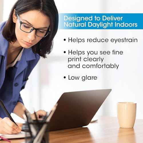 OttLite Study LED Desk Lamp ? Touch Activated Controls, 3 Brightness Settings, ClearSun LED, Adjustable Neck, Modern Design for Work, Office, or Learning