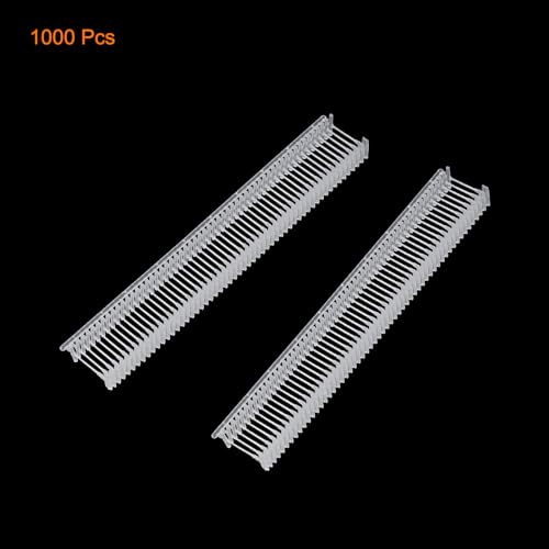 Meccanixity 10mm Transparent Tag Gun Fasteners, 1000 Pack – Plastic Label Barbs for Garment Tagging
