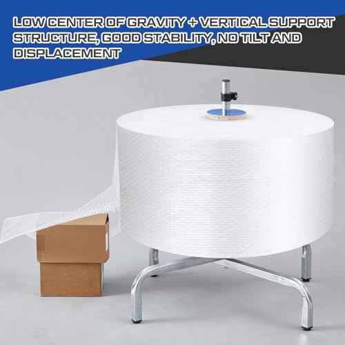 Blulu 15.75 Inch Bubble Foam Wrap Roll Dispenser, Manual Tabletop Bubble Cushion, U-Shaped Metal Frame Foam Wrap Holder for Packing, Moving and Shipping