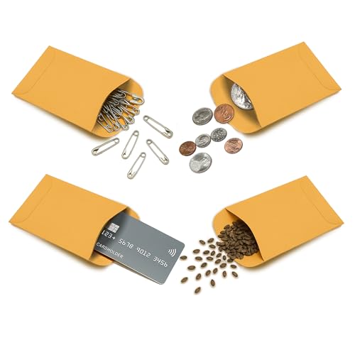 EnDoc Brown Kraft Coin Envelopes 500 Count 2.25x3.5 Small Gummed Seal