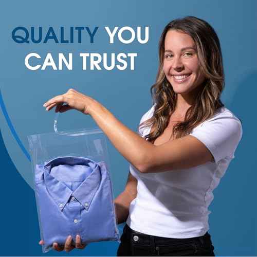 Spartan Industrial - 10" X 12" (200 Count) Crystal Clear Resealable Cello Poly Bags for Packaging, Clothing & T Shirts - Self Seal & Reinforced