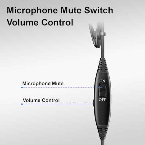Corded RJ9 Telephone Headset with Noise-Canceling Mic for Cisco Phone Headset, Compatible with Plantronics M10/M12/M22/MX10 Amplifiers and Cisco IP Phone Series 6900/7800/7900/8800/8900/9900