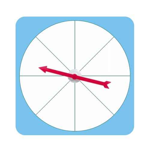 Magnetic Spinner for White Board School Dry Game Wheel Erase Magnetic 11.2in Dry Erase Spinning with Writing Film and Arrows for Classroom Math Manipulatives Supplies (8 grids)