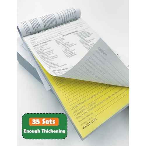 Detailed Driver's Vehicle Inspection Report 10 Pack Book Format, 2-Ply Carbonless, 5.5" x 8.5", 35 Sets of Forms per DVIR Log Book for Truck Drivers,FMCSR Compliant with Easy Tear-Out
