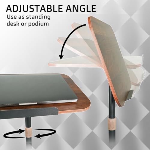 Lectern | Podium Stand | Music Stand | Reading Stand | Height Angle Adjustable Pulpit for Churches Book Holders for Reading | Sheet Music Stand | 360¡Æ | Pulpit | Reading Stand (No Tray)