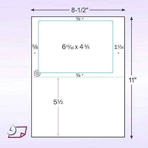 NextDayLabels - 250 Sheets Click Ship Integrated Labels with Tear Off Receipt, Designed for Printing Online Labels. 8-1/2" x 11" Sheet with one Label 6.8125" x 4.75", Use for USPS, Ebay, Paypal, ETC.