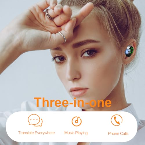 Bluetooth Translator Earbuds 144 Languages Real-Time Language Translator Headphones
