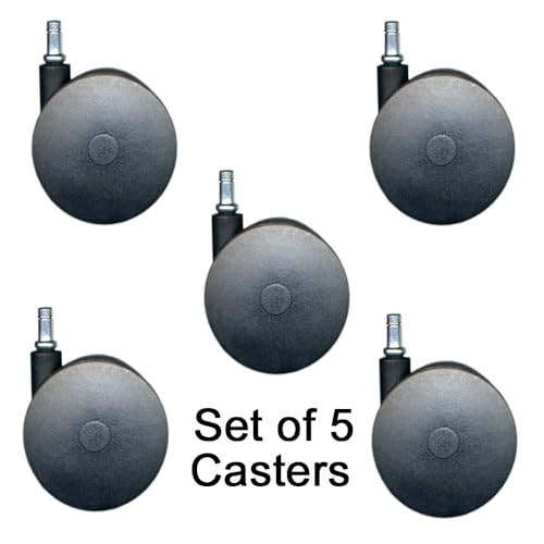 Miracle Caster! Extra Large Chair Wheels. 4" Set of Five. Great for carpet. Replaces chair mat.