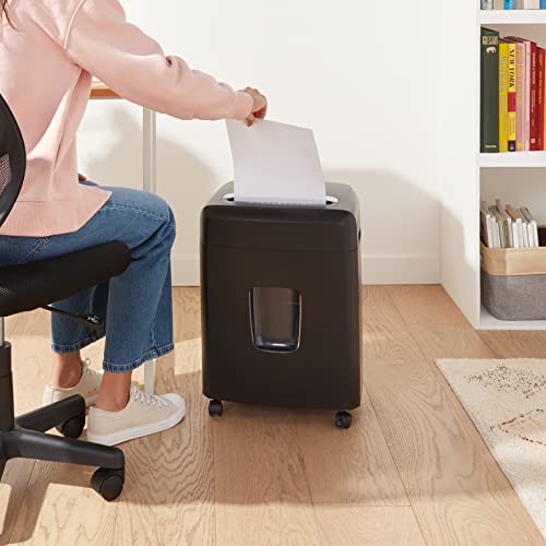 Amazon Basics 12 Sheet High Security Micro Cut Paper Shredder with CD/Card Slot & 6-Gallon Bin