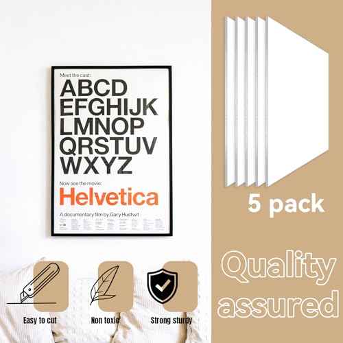 White Foam Board Sheets 36x48 Inches (3/16" Thickness), 5-Pack Foam Core Boards, Lightweight, Rigid, for Arts & Crafts, School Projects, Displays, and Presentations
