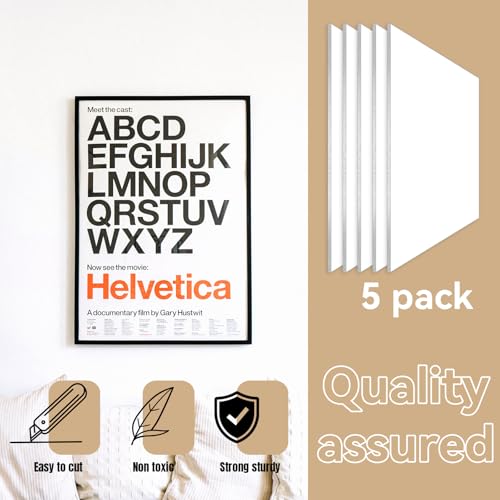 WEWLINE White Foam Board Sheets 36x48 Inches 3/16" - 5-Pack for Arts & Crafts