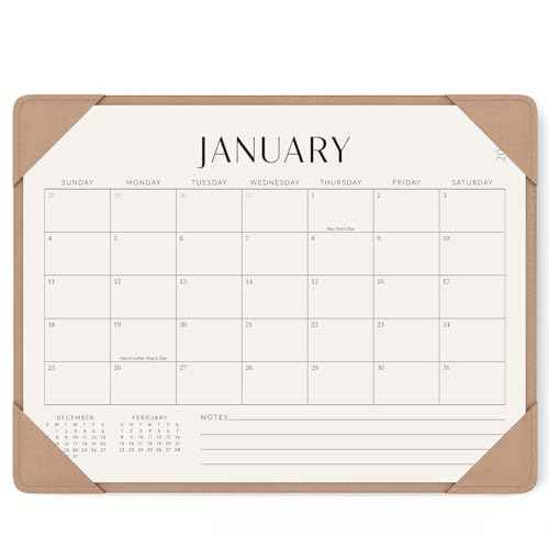 Jotsome Desk Calendar 2025-2026 with Desktop Mat, Desk Pad Calendar From Now to December 2026 14x10.5 inch, Desk Blotter Calendar for Home Office and School, Easy Planning, Apricot