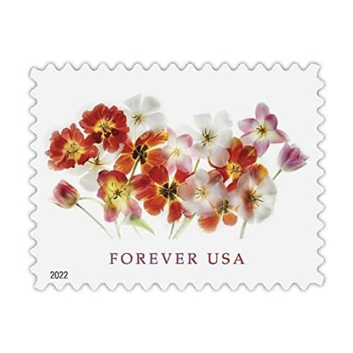 USPS Tulips (Sheet of 20) Postage Forever Stamps Beauty Flowers Garden Love 2022 Scott #5681