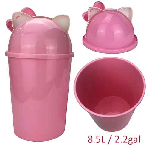 2.6 Gallon Unicorn Cute Kids Room Trash Can Bedroom Girls Dorm Bathroom Nursery Home Office Small Waste Basket Garbage Cans Trash Bin Dustbin