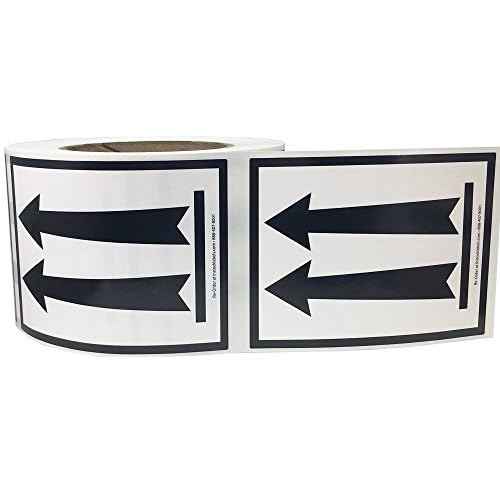 Air Specialty Black Arrows Up Labels 3 x 4 Inch 500 Adhesive Stickers