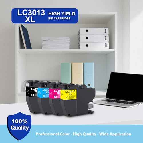 LC3013 XL Ink Cartridges High Yield Compatible for Brother LC3013 Ink for MFC-J491DW MFC-J497DW MFC-J690DW MFC-J895DW Printer - BK/C/M/Y