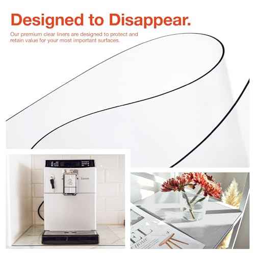 Clear Table Protector, USA Made, Safe, 20 x 34 Inch, 2mm Thick Ultra Smooth Vinyl, Plastic Clear Table Cover for Kids Table, Desk Pad Mat for Writing Desk