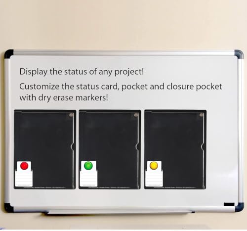StoreSMART Magnetic Closure Pocket Plus 10 Pack - Black, 8.5x11 inches, Signal Card & Made in USA