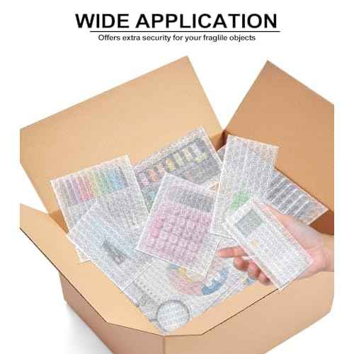 130 Pcs Clear Self Sealing Bubble Cushion Wrap Bags Bulk Bags Double Wall Bubble Pouch Bag Plastic Shockproof Protective Packing for Small Business Shipping Moving Packaging Storage (6"x7.9")