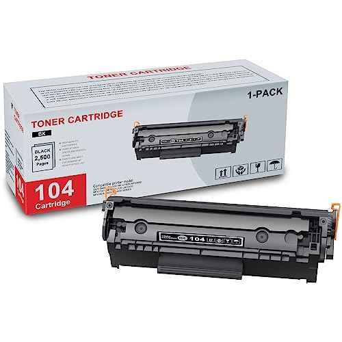 1-Pack 104 ?0263B001 Black Toner Cartridge Compatible CRG104 104 Replacement for Canon imageCLASS D420 D480 MF4150d MF4270dn MF4350d MF4370dn MF4690 FAXPHONE L120 L90 Printer