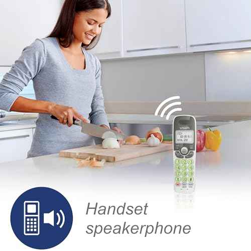 VTech Cordless Phone with DECT 6.0, Full-Duplex Speakerphone, Lighted Display, Backlit Keypad, Caller ID/Call Waiting, Volume Control, Hearing Aid Compatible, Wall Mount | VG131 (White)