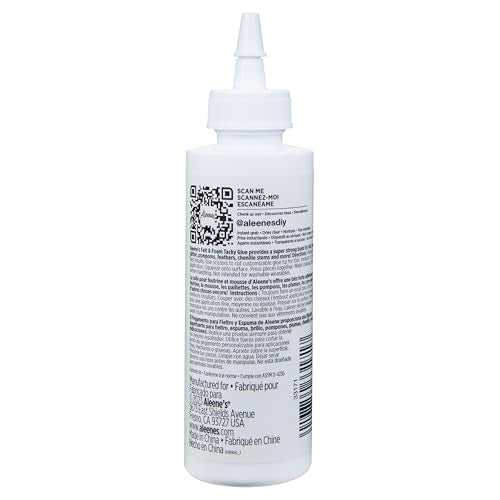 Aleene's Felt & Foam Tacky Glue 4 fl oz – Fast-Grab Clear-Drying Craft Adhesive
